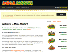 Tablet Screenshot of megamoolah.com